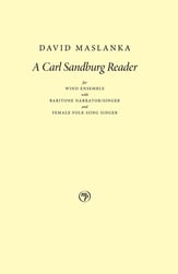 A Carl Sandburg Reader Concert Band sheet music cover